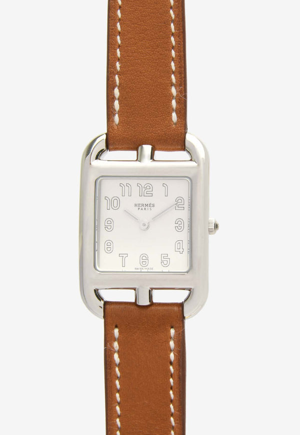 Hermès Small Cape Cod Watch 31mm in Barenia Double Tour Strap