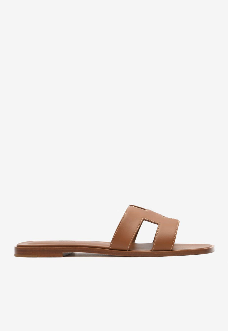 Oran H Cut-Out Sandals in Box Calfskin