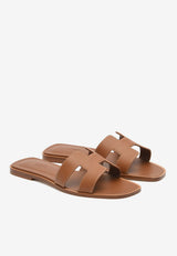 Oran H Cut-Out Sandals in Box Calfskin