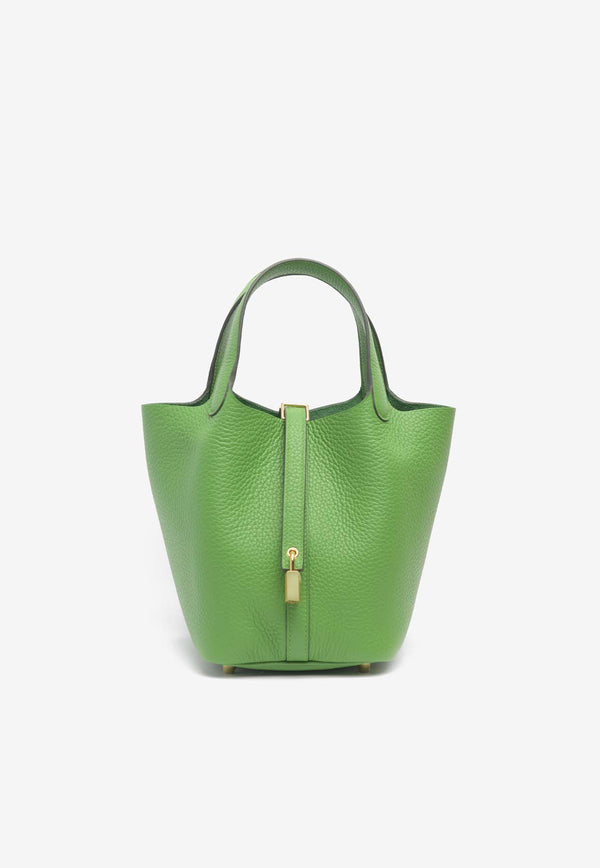 Hermès Picotin 18 in Vert Yucca Clemence Leather with Gold Hardware