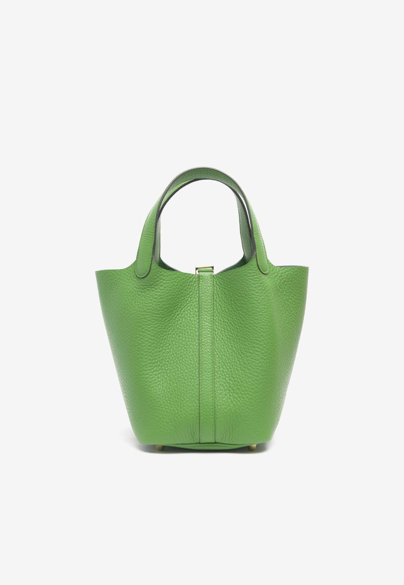 Hermès Picotin 18 in Vert Yucca Clemence Leather with Gold Hardware