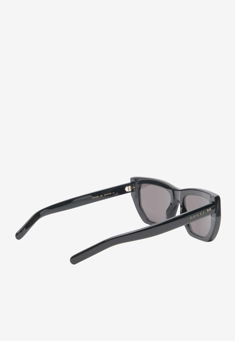 Gucci Logo Square Sunglasses Gray GG1520SBLACK