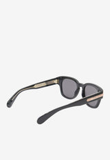 Gucci Engraved Logo Square-Shaped Sunglasses Gray GG1518SBLACK