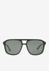 Gucci Square-Shaped Logo Sunglasses Gray GG1494SBLACK