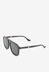 Gucci Square-Shaped Logo Sunglasses Gray GG1494SBLACK