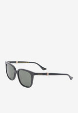 Gucci Square-Shaped Logo Sunglasses Gray GG1493SBLACK