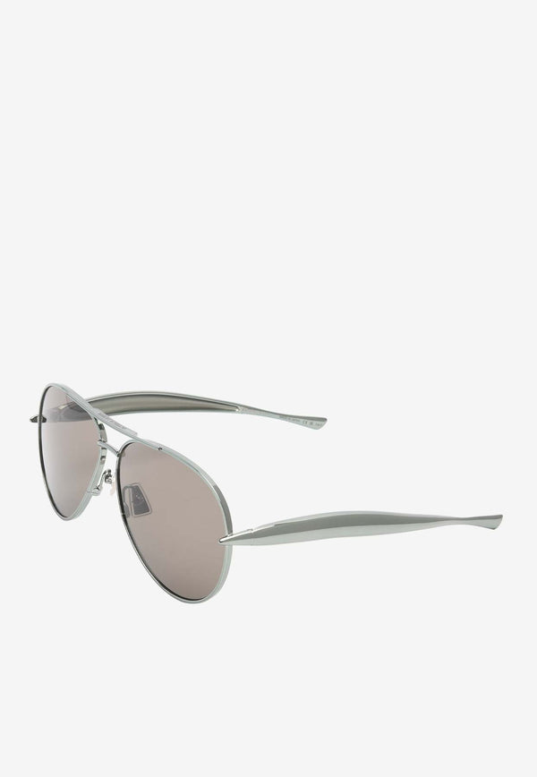 Bottega Veneta BV1305S 006 64 Sunglass UNISEX METAL 889652491530 Gray BV1305SBROWN MULTI