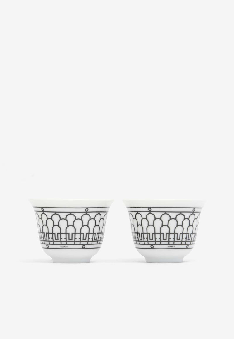 Small H Déco Porcelain Cups- Set of 2