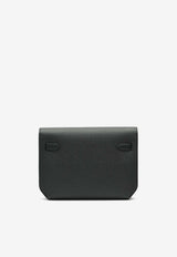 Hermès Kelly Depeches 25 Pouch in Black Epsom with Palladium Hardware