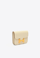 Constance Slim Wallet in Craie Veau Epsom with Gold Hardware