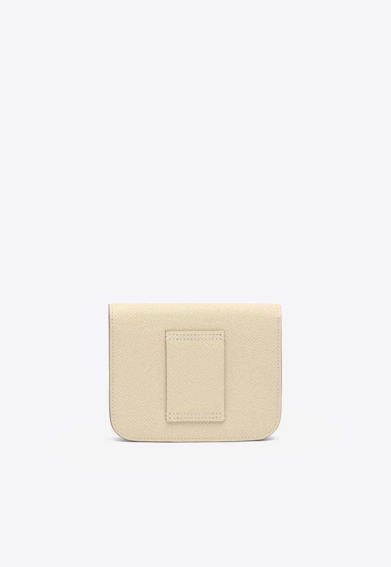 Constance Slim Wallet in Craie Veau Epsom with Gold Hardware