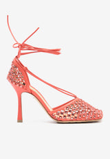 Sparkle Stretch 90 Crystal-Embellished Mesh Sandals