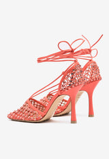 Sparkle Stretch 90 Crystal-Embellished Mesh Sandals