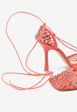 Sparkle Stretch 90 Crystal-Embellished Mesh Sandals