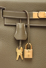 Hermès Kelly Retourne 28 in Etoupe Clemence Leather with Gold Hardware