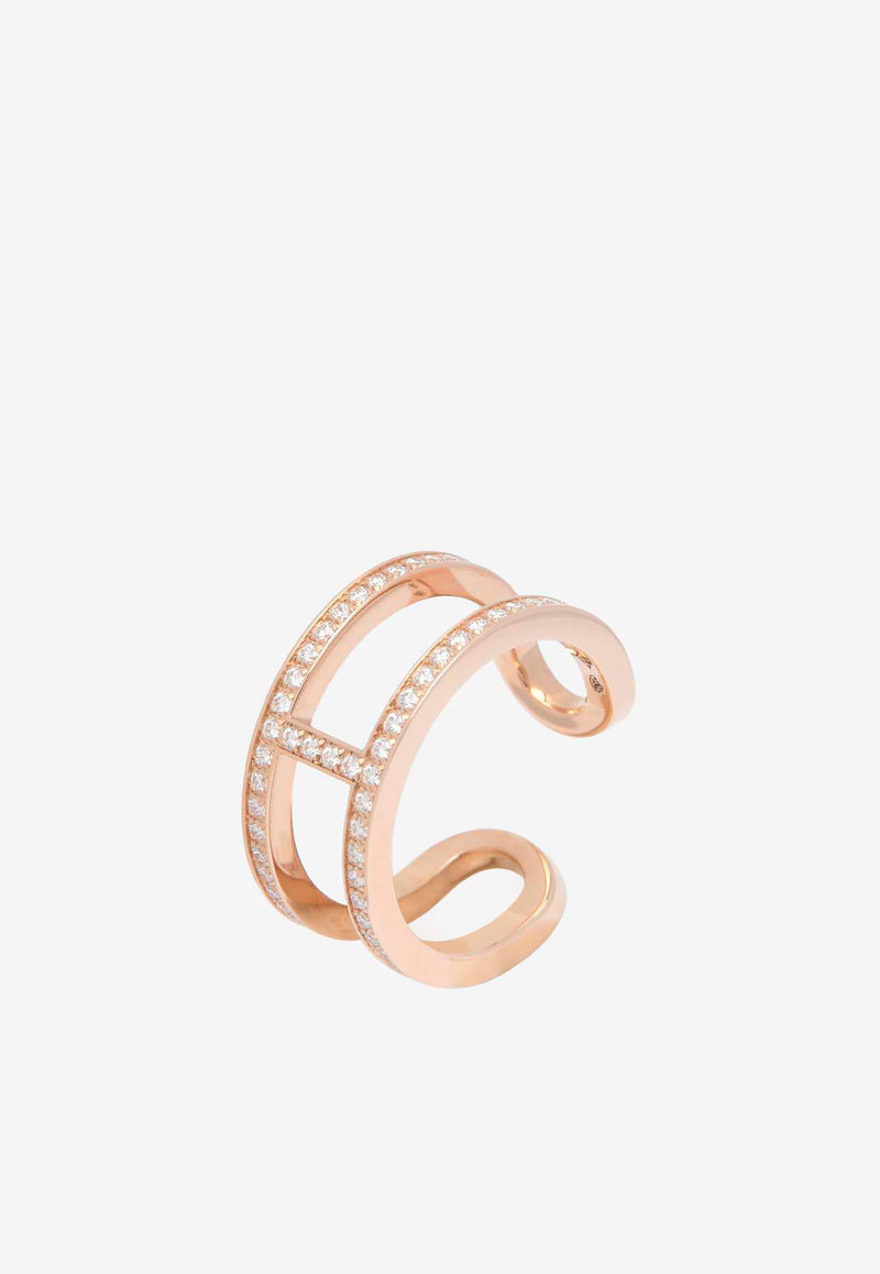 Ever Chaine d
Ancre Ring MM in Rose Gold and Diamonds