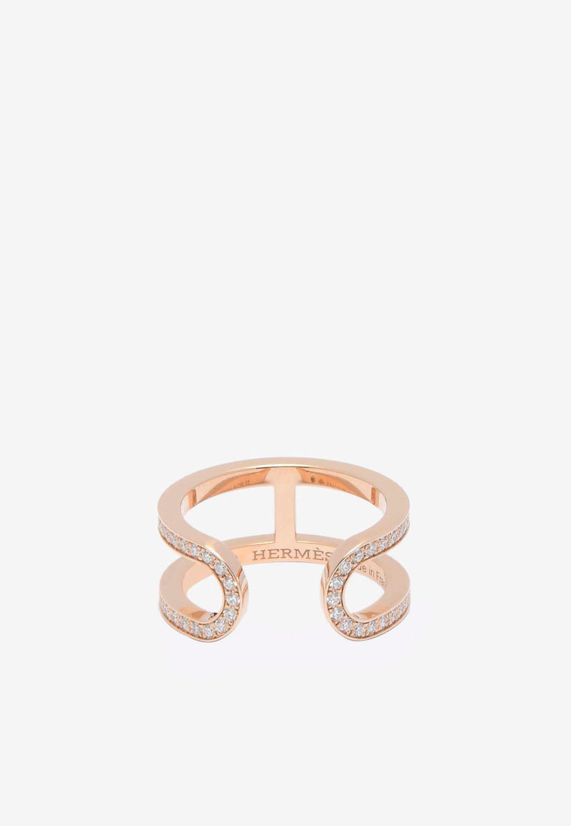 Ever Chaine d
Ancre Ring MM in Rose Gold and Diamonds