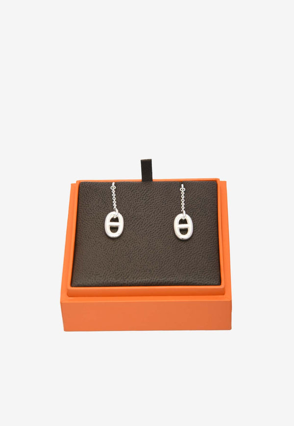 Hermès Farandole MM Drop Earrings in Silver