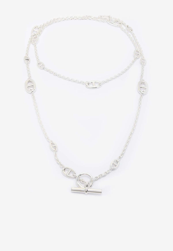 Hermès Farandole Long Necklace 120 in Silver