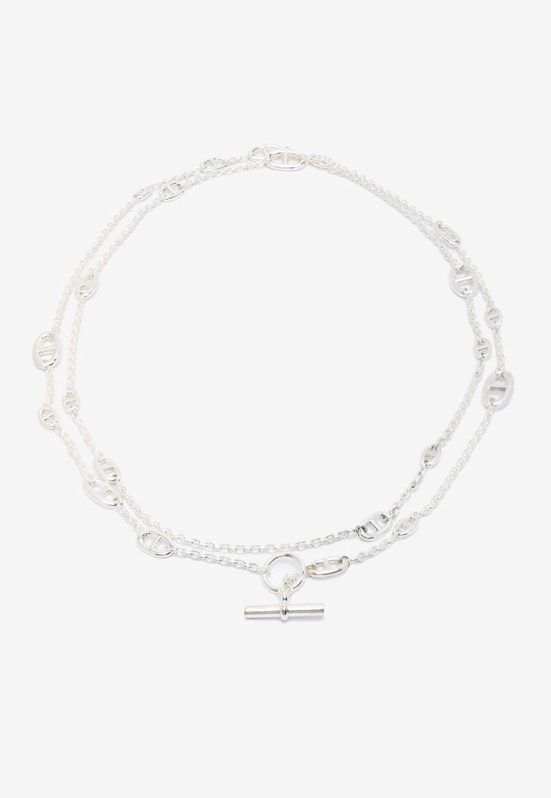 Hermès Farandole Long Necklace 160 in Silver