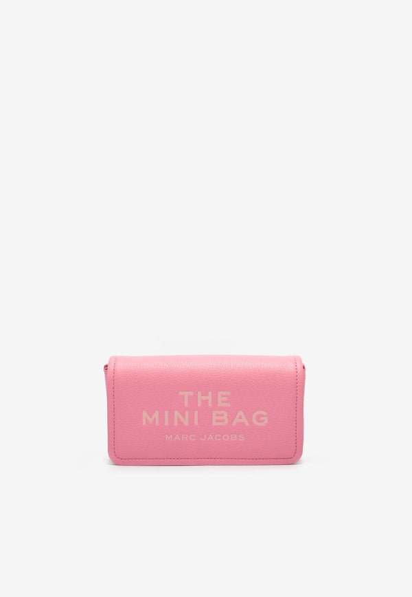 Marc Jacobs The Mini Logo Crossbody Bag in Grained Leather Pink 2S4SMN080S02PINK