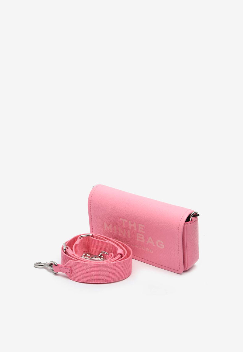 Marc Jacobs The Mini Logo Crossbody Bag in Grained Leather Pink 2S4SMN080S02PINK