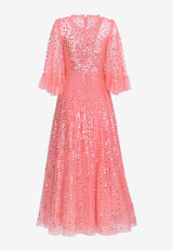 Needle 
Thread Raindrop Sequins-Embellished Gown Pink DG-SS-44-RHS24-PSKCORAL