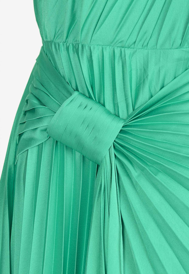 Acler Illoura Pleated One-Shoulder Midi Dress Green AS2304114D-R1-EXC-BISCAYNE GREENGREEN