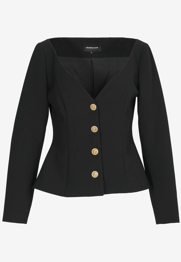 Dalood Blazer W Balerina Neckline Black PF2353BLACK