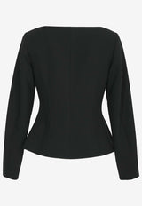 Dalood Blazer W Balerina Neckline Black PF2353BLACK