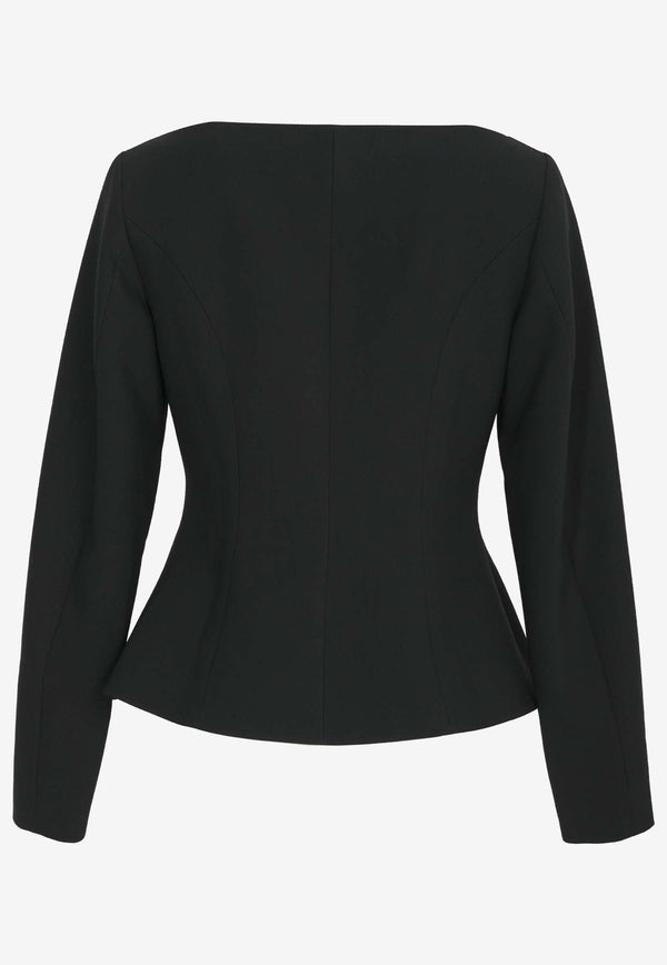 Dalood Blazer W Balerina Neckline Black PF2353BLACK