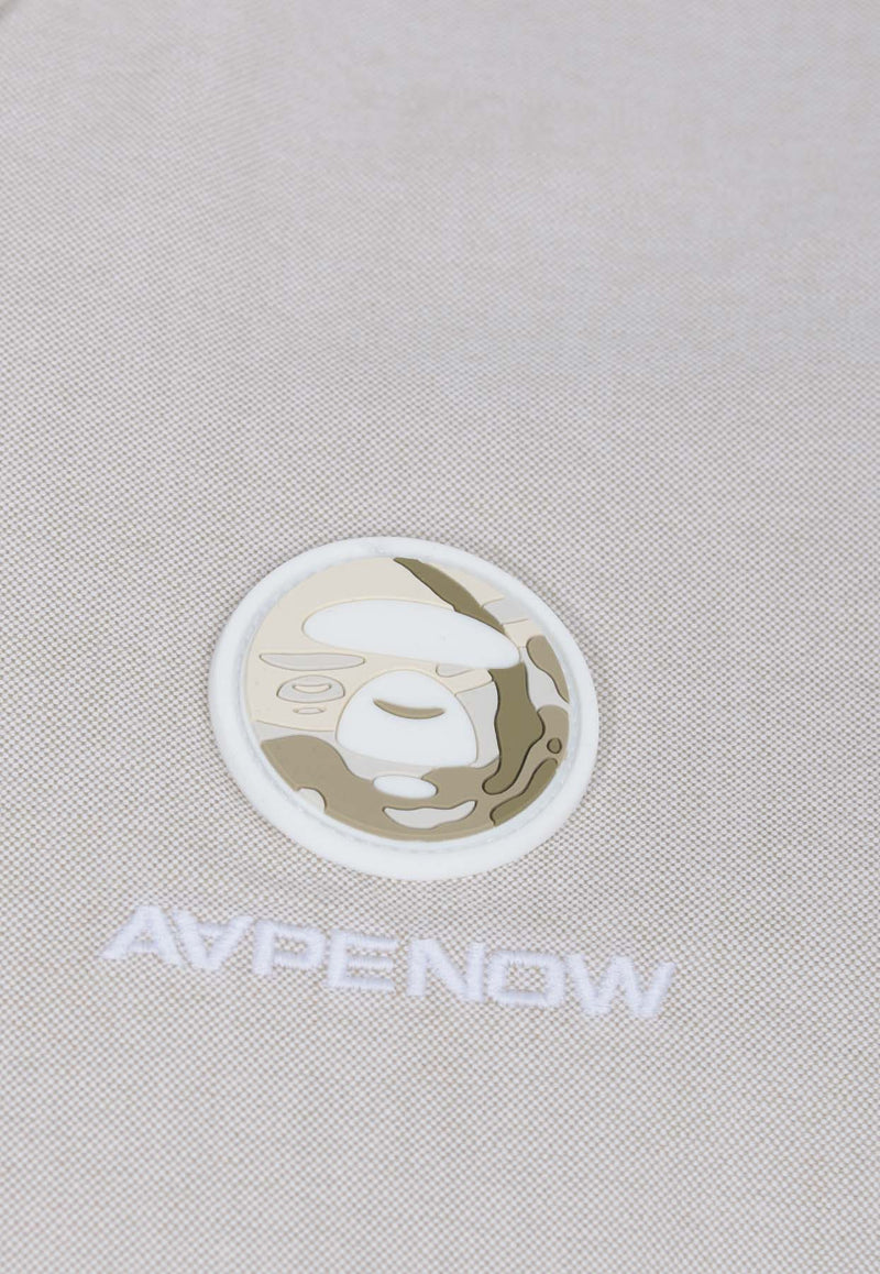 AAPE Now Logo Patch Short-Sleeved Shirt Beige AAPSRM8473XAMBGXBEIGE