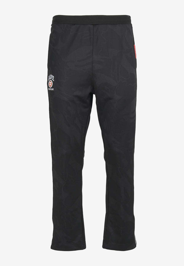 AAPE Logo Patch Jersey Track Pants Black AAPPTMA692XXMBKZBLACK