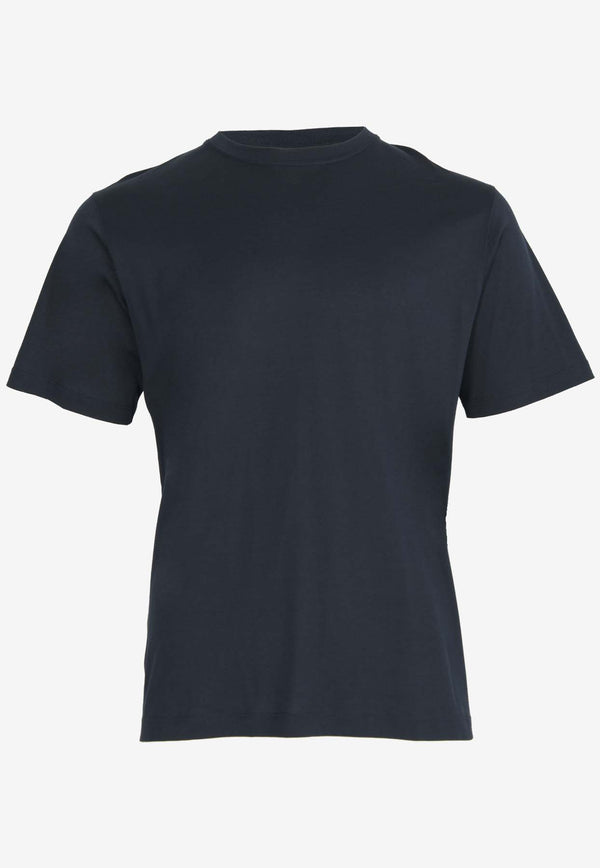 Lardini Basic Crewneck T-shirt Navy EQLTMC58NAVY