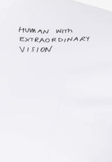 Neil Barrett Human with Extraordinary Vision T-shirt White MY70260A-Y528WHITE/BLACK