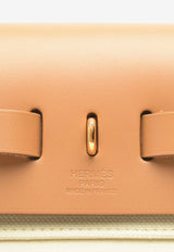 Hermès Herbag Zip Retourne 31 in Vanille Toile and Naturel Sable Hunter with Gold Hardware