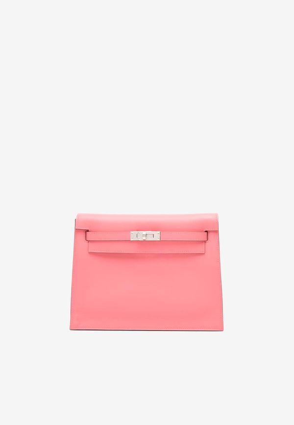 Hermès Kelly Danse in Rose Azalee Evercolor Leather with Palladium Hardware