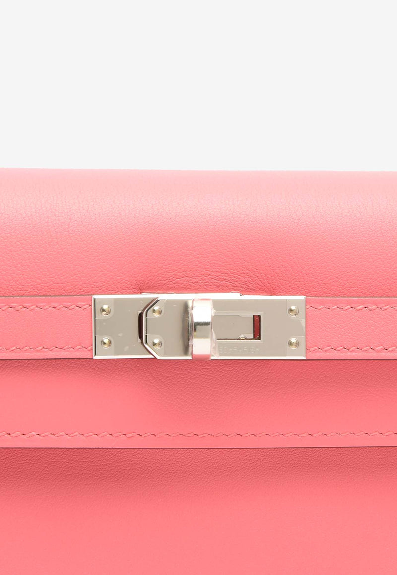 Hermès Kelly Danse in Rose Azalee Evercolor Leather with Palladium Hardware