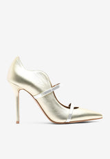 Malone Souliers Maureen 100 Metallic Leather Pumps Metallic MAUREENPUMP100-35 - QLGOLD/SILVER