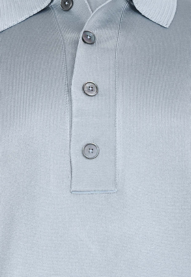 Hermès Long-Sleeved Silk Knit Polo