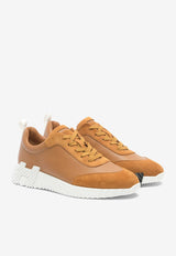 Hermès Bouncing Low-Top Sneakers in Naturel Sport Goatskin and Suede