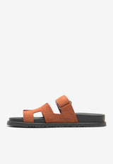 Hermès Chypre Sandals in Orange Canyon Suede