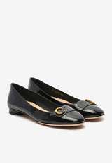 Dior Logo Ballet Flats in Patent Leather