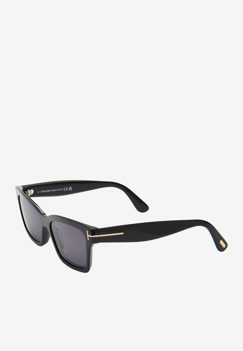 Tom Ford Mikel Square-Shaped Sunglasses Gray FT108501A54BLACK