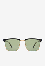 Tom Ford Hudson Square Sunglasses Green FT0997-H01N55GREEN