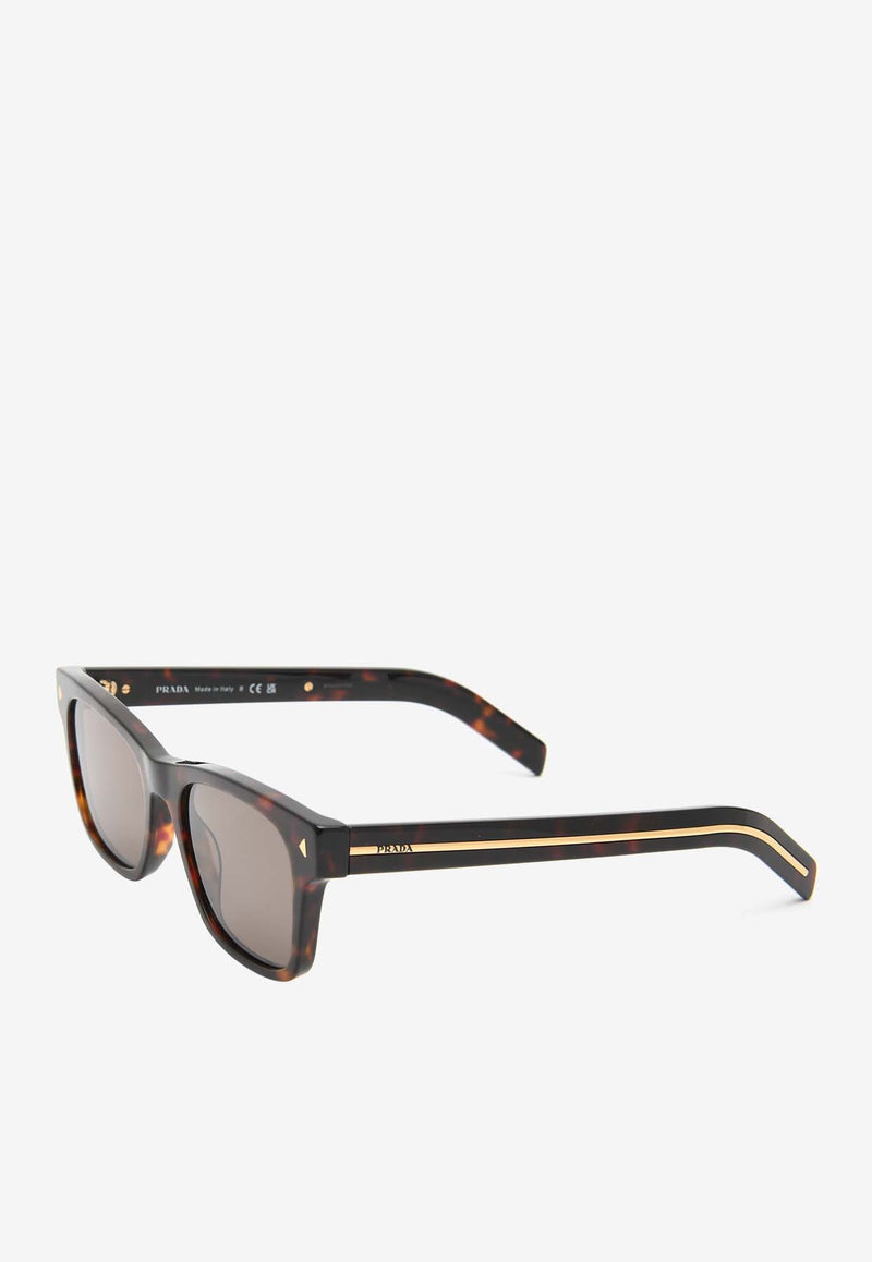 Prada Triangle Stud Square Sunglasses Brown 0PRA17SBROWN MULTI