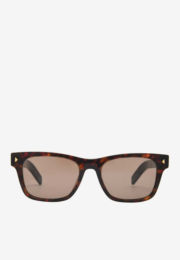 Prada Triangle Stud Square Sunglasses Brown 0PRA17SBROWN MULTI