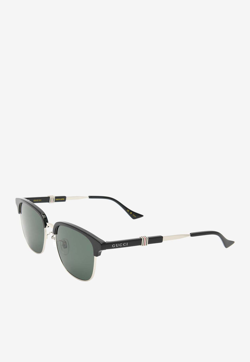 Gucci Logo Print Square Sunglasses Gray GG1499SKBLACK MULTI