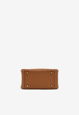 Hermès Mini Lindy 20 in Gold Clemence Leather with Gold Hardware