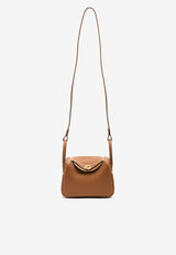 Hermès Mini Lindy 20 in Gold Clemence Leather with Gold Hardware